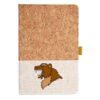 Cork And Heathered Fabric Hardcover Journal 5.5" X 8.25" Thumbnail