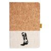 Cork And Heathered Fabric Hardcover Journal 5.5" X 8.25" Thumbnail