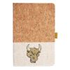 Cork And Heathered Fabric Hardcover Journal 5.5" X 8.25" Thumbnail