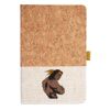 Cork And Heathered Fabric Hardcover Journal 5.5" X 8.25" Thumbnail