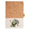 Cork And Heathered Fabric Hardcover Journal 5.5" X 8.25" Thumbnail