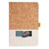 Cork And Heathered Fabric Hardcover Journal 5.5" X 8.25" Thumbnail