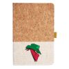 Cork And Heathered Fabric Hardcover Journal 5.5" X 8.25" Thumbnail