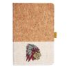 Cork And Heathered Fabric Hardcover Journal 5.5" X 8.25" Thumbnail