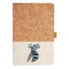 Cork And Heathered Fabric Hardcover Journal 5.5" X 8.25" Thumbnail