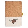 Cork And Heathered Fabric Hardcover Journal 5.5" X 8.25" Thumbnail