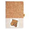 Cork And Heathered Fabric Hardcover Journal 5.5" X 8.25" Thumbnail