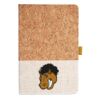 Cork And Heathered Fabric Hardcover Journal 5.5" X 8.25" Thumbnail