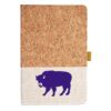 Cork And Heathered Fabric Hardcover Journal 5.5" X 8.25" Thumbnail