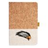 Cork And Heathered Fabric Hardcover Journal 5.5" X 8.25" Thumbnail