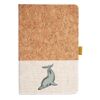 Cork And Heathered Fabric Hardcover Journal 5.5" X 8.25" Thumbnail