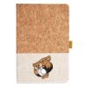 Cork And Heathered Fabric Hardcover Journal 5.5" X 8.25" Thumbnail