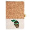 Cork And Heathered Fabric Hardcover Journal 5.5" X 8.25" Thumbnail