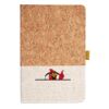 Cork And Heathered Fabric Hardcover Journal 5.5" X 8.25" Thumbnail