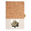 Cork And Heathered Fabric Hardcover Journal 5.5" X 8.25" Thumbnail