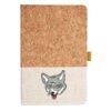 Cork And Heathered Fabric Hardcover Journal 5.5" X 8.25" Thumbnail