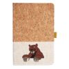 Cork And Heathered Fabric Hardcover Journal 5.5" X 8.25" Thumbnail