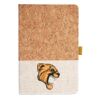 Cork And Heathered Fabric Hardcover Journal 5.5" X 8.25" Thumbnail