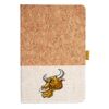 Cork And Heathered Fabric Hardcover Journal 5.5" X 8.25" Thumbnail
