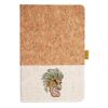 Cork And Heathered Fabric Hardcover Journal 5.5" X 8.25" Thumbnail
