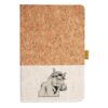 Cork And Heathered Fabric Hardcover Journal 5.5" X 8.25" Thumbnail
