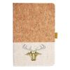 Cork And Heathered Fabric Hardcover Journal 5.5" X 8.25" Thumbnail
