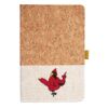 Cork And Heathered Fabric Hardcover Journal 5.5" X 8.25" Thumbnail