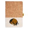 Cork And Heathered Fabric Hardcover Journal 5.5" X 8.25" Thumbnail