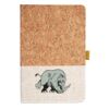 Cork And Heathered Fabric Hardcover Journal 5.5" X 8.25" Thumbnail