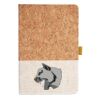 Cork And Heathered Fabric Hardcover Journal 5.5" X 8.25" Thumbnail