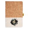 Cork And Heathered Fabric Hardcover Journal 5.5" X 8.25" Thumbnail