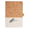 Cork And Heathered Fabric Hardcover Journal 5.5" X 8.25" Thumbnail