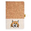 Cork And Heathered Fabric Hardcover Journal 5.5" X 8.25" Thumbnail