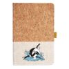 Cork And Heathered Fabric Hardcover Journal 5.5" X 8.25" Thumbnail