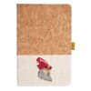Cork And Heathered Fabric Hardcover Journal 5.5" X 8.25" Thumbnail
