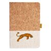 Cork And Heathered Fabric Hardcover Journal 5.5" X 8.25" Thumbnail