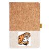 Cork And Heathered Fabric Hardcover Journal 5.5" X 8.25" Thumbnail