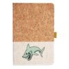 Cork And Heathered Fabric Hardcover Journal 5.5" X 8.25" Thumbnail