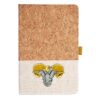 Cork And Heathered Fabric Hardcover Journal 5.5" X 8.25" Thumbnail