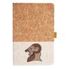 Cork And Heathered Fabric Hardcover Journal 5.5" X 8.25" Thumbnail