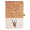 Cork And Heathered Fabric Hardcover Journal 5.5" X 8.25" Thumbnail