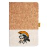 Cork And Heathered Fabric Hardcover Journal 5.5" X 8.25" Thumbnail