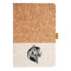 Cork And Heathered Fabric Hardcover Journal 5.5" X 8.25" Thumbnail