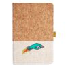Cork And Heathered Fabric Hardcover Journal 5.5" X 8.25" Thumbnail