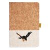 Cork And Heathered Fabric Hardcover Journal 5.5" X 8.25" Thumbnail