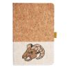 Cork And Heathered Fabric Hardcover Journal 5.5" X 8.25" Thumbnail