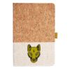 Cork And Heathered Fabric Hardcover Journal 5.5" X 8.25" Thumbnail
