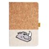Cork And Heathered Fabric Hardcover Journal 5.5" X 8.25" Thumbnail
