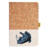 Cork And Heathered Fabric Hardcover Journal 5.5" X 8.25" Thumbnail