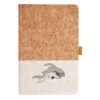 Cork And Heathered Fabric Hardcover Journal 5.5" X 8.25" Thumbnail